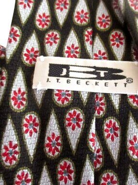True Vintage Silk Neck Tie 3” 58" J.T. Beckett Wild Print